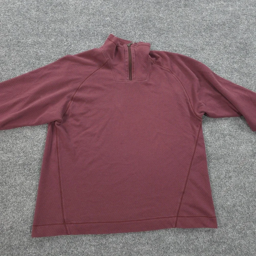 Vintage Patagonia Sweater Mens M Burgundy‎ Quarter Zip Organic Cotton 2000s Y2K